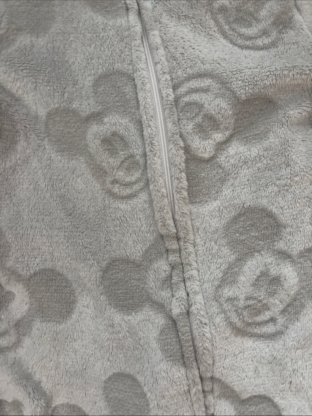 Warm gray Mickey Disney zipper fleece pajamas 4T